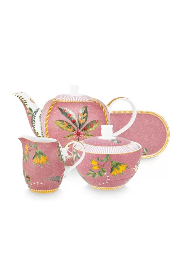 Teekannen<Pip Studio La Majorelle Tee Set/4 Rosa