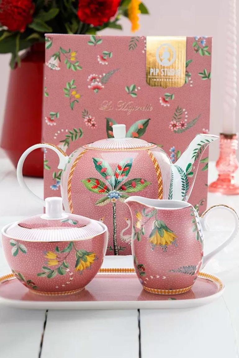 Teekannen<Pip Studio La Majorelle Tee Set/4 Rosa